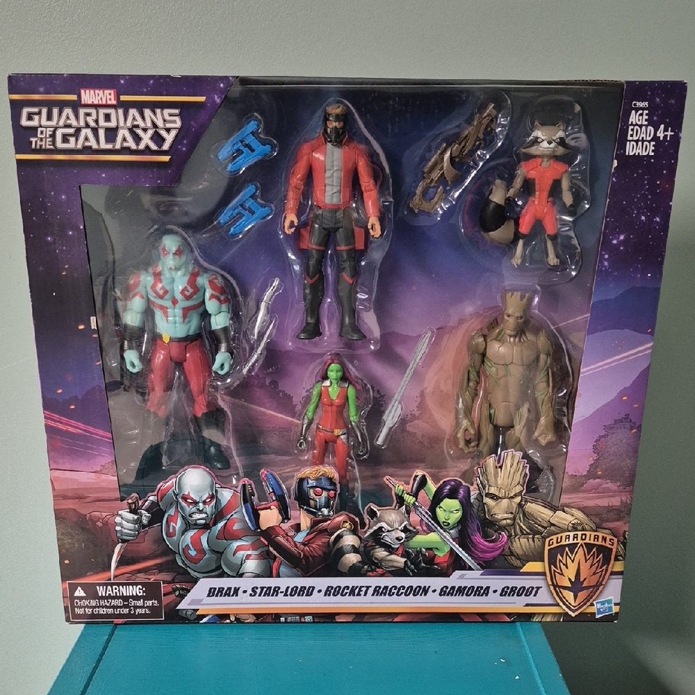 Marvel Guardians of the Galaxy Action Figures - Red, Green, Brown